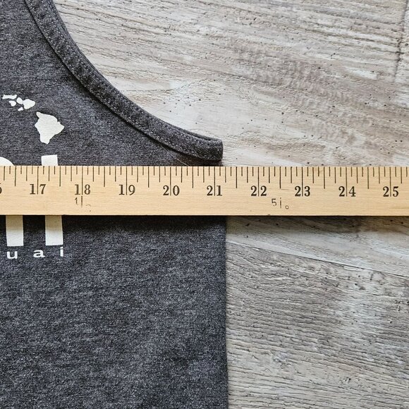 Hawaii Islands "Hi Kauai" Graphic Tank Top Large Gray Beach Vintage Muscle - Picture 12 of 14